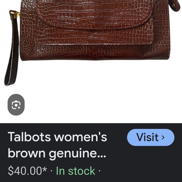 Talbots Brown Crossbody Bag with Gold Hardware - Picture 12 of 15